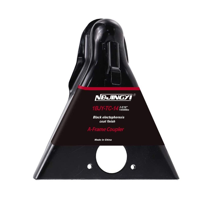 NBJINGYI 2-5/16" 14,000 lb A-Frame Trailer Coupler â€“ Class IV Heavy Duty, Powder Coated Black, Quick-Lock Design, Fits Gooseneck & Equipment Trailers - Image 5